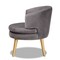 Baxton Studio Baptiste Glam and Luxe Grey Velvet Fabric and Gold Finished Wood Accent Chair 175-11235-Zoro - alternate 5